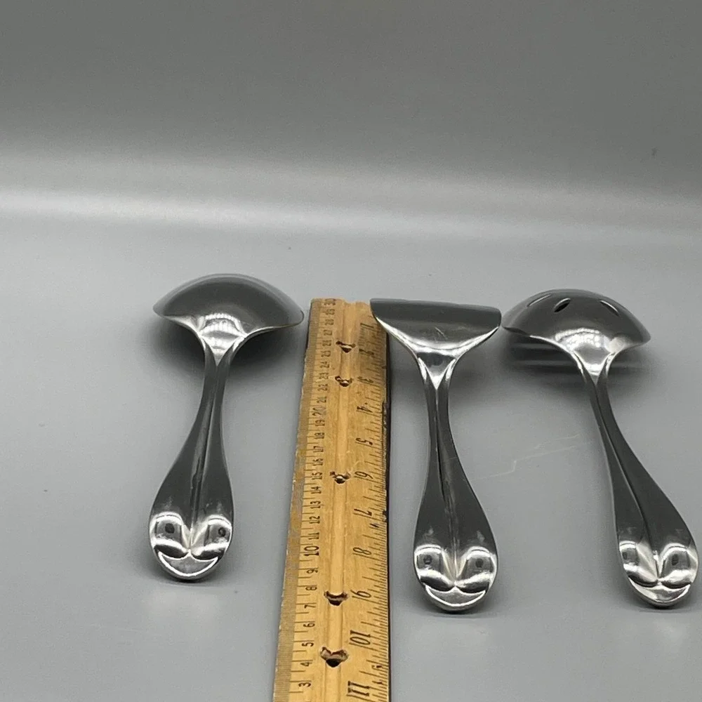 Dansk‎ ALSACE Stainless Steel 3 Piece Serving Set Slotted Spoon Meat Fork Spoon